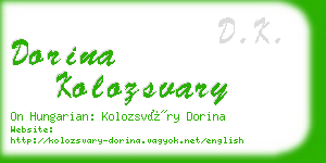 dorina kolozsvary business card